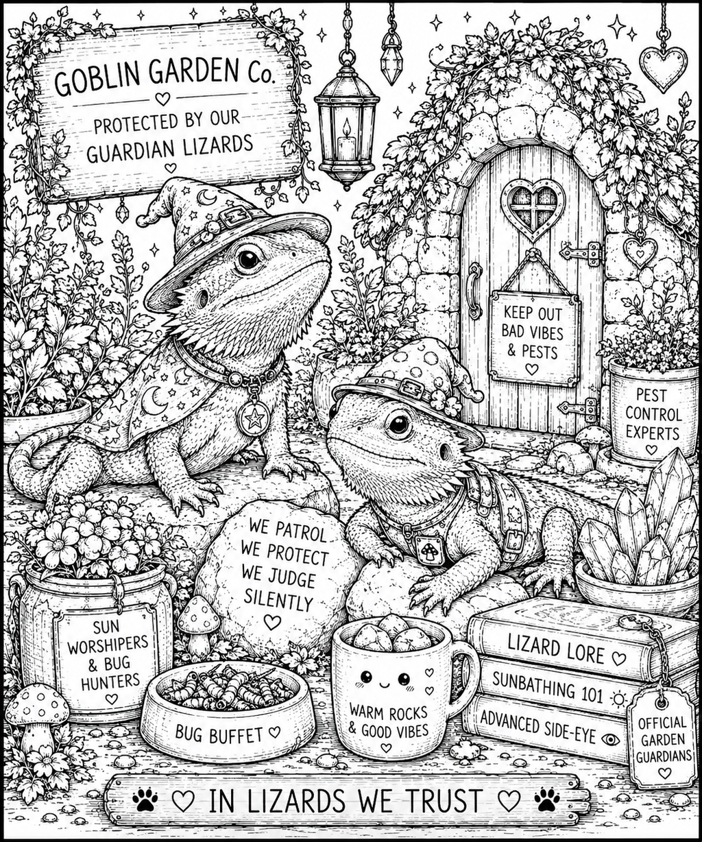 Digital product: Goblin Garden Coloring Book Volume One 🍄